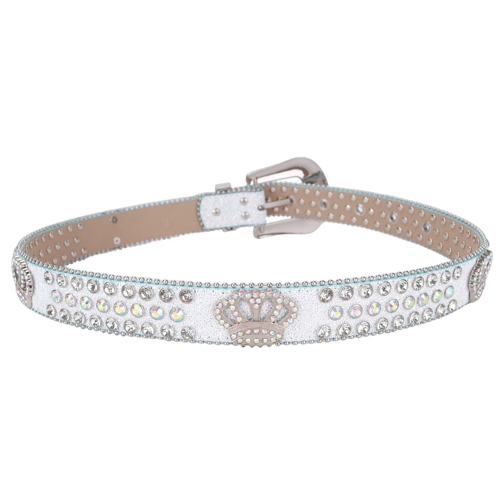 Crown Concho Crystal Rhinestone Bridal Belt